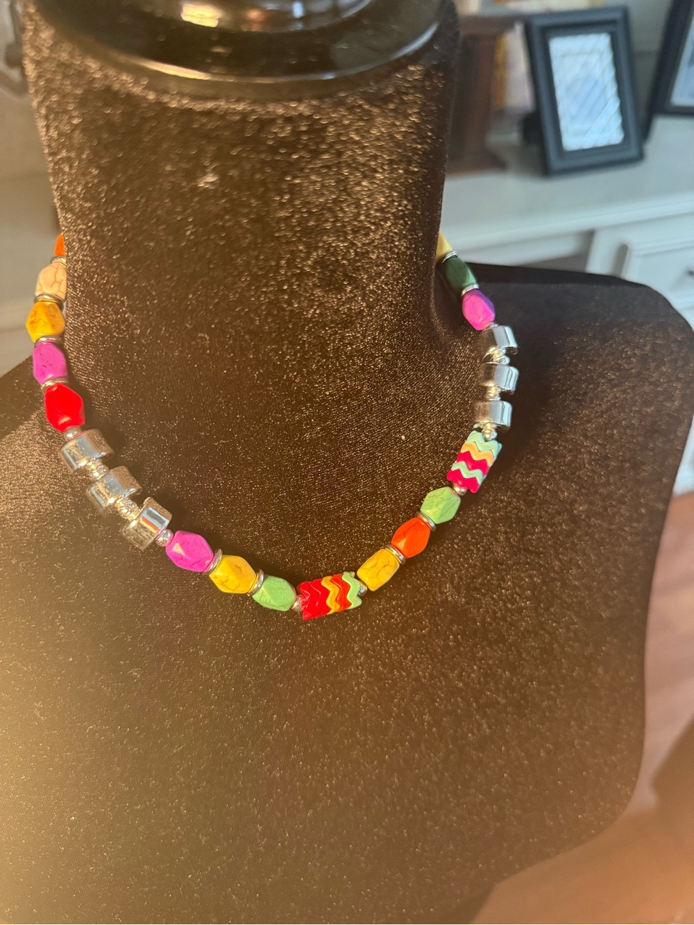 Treasure Jewels Color Party Necklace - Silver & Multi Gemstone